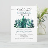 Invitation Week-End Moderne Dans Le Bois Bachelorette Party I (Debout devant)