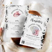 Invitation Week-end Moderne de Bachelorette de Cowgirl Côtièr