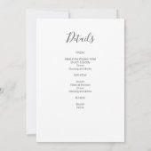 Invitation Week-end moderne simple Bachelorette (Dos)