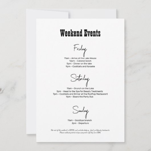 Invitation Week-end Retro Pastel Rodeo Rose Bachelorette (Dos)