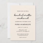Invitation Week-end simple Bachelorette (Devant)