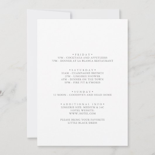 Invitation Week-end simple Fleur sauvage multicolore (Dos)