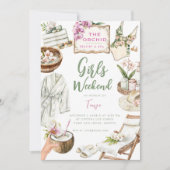 Invitation Week-end Spa orchidée (Devant)