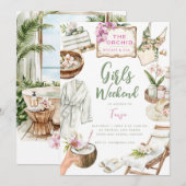 Invitation Week-end Spa orchidée (Devant / Derrière)