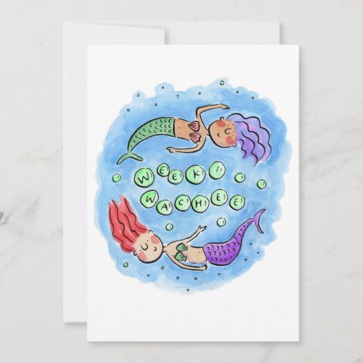 Invitation Weeki Wachee (Devant)