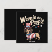 Invitation Weenie The People Funny Dachshund Lover 4 Juillet (Devant / Derrière)