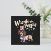 Invitation Weenie The People Funny Dachshund Lover 4 Juillet (Debout devant)