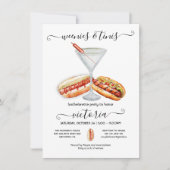 Invitation Weenies & Tinis Anniversaire Bachelorette (Devant)
