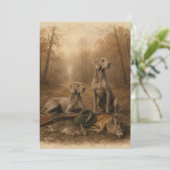 Invitation Weimaraner – Chasseur de Fantôme Argenté (Debout devant)