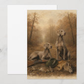 Invitation Weimaraner – Chasseur de Fantôme Argenté (Devant / Derrière)