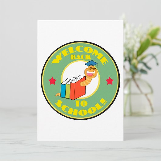Invitation Welcome Back To School Bookworm