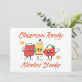 INVITATION WELCOME BACK TO SCHOOL CLASSROOM READY MINDSET (Debout devant)