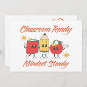 INVITATION WELCOME BACK TO SCHOOL CLASSROOM READY MINDSET (Devant / Derrière)