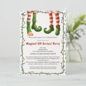 Invitation Welcome Elf Party | North Pole Arrival Celebration (Debout devant)