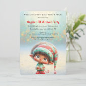 Invitation Welcome Elf Party | North Pole Arrival Celebration (Debout devant)