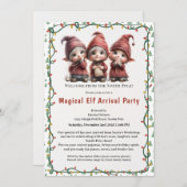 Invitation Welcome Elf Party | North Pole Arrival Celebration (Devant / Derrière)