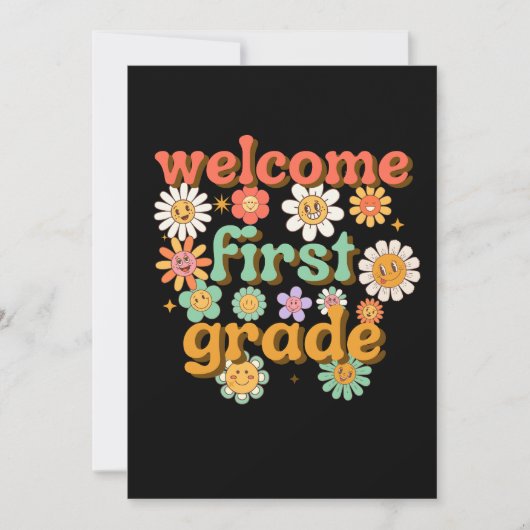 INVITATION WELCOME FIRST GRADE  FIRST DAY OF SCHOOL BACK (Devant)