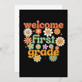 INVITATION WELCOME FIRST GRADE  FIRST DAY OF SCHOOL BACK (Devant / Derrière)