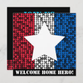 Invitation "Welcome Home Hero" (Devant / Derrière)