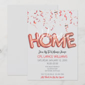 Invitation Welcome Home Patriotic Military Hero Party (Devant / Derrière)