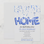 Invitation Welcome Home Patriotic Military Hero Party (Devant / Derrière)