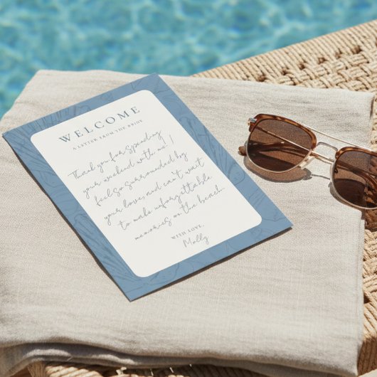 Invitation Welcome Letter from the Bride Coastal Bachelorette