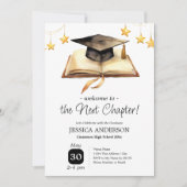 Invitation Welcome to the Next Chapter Graduation Party  (Devant)