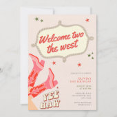 Invitation Welcome two the west cowgirl 2nd birthday  (Devant)