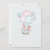 Invitation Welcoming the baby elephant above the clouds (Dos)