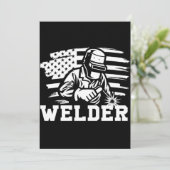 Invitation Welder Welders American Flag Profession Job Gift (Debout devant)