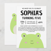 Invitation Wendy The Frog Squishmallow Birthday Party (Devant / Derrière)
