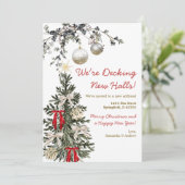 Invitation We're Decking New Halls Christmas Tree New Home (Debout devant)