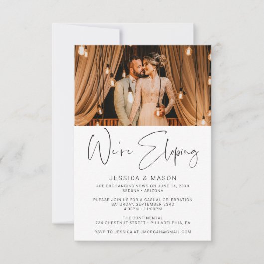 Invitation We're Eloping Invite Wedding Announcement (Devant)