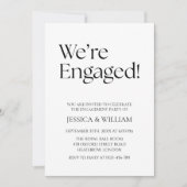 Invitation We're Engaged Minimalist Engagement Party (Devant)