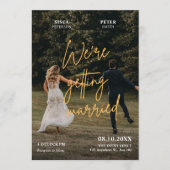 Invitation We're getting married photo wedding  (Devant)