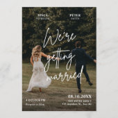 Invitation We're getting married photo wedding  (Devant)