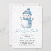 Invitation We're Snow Excited Snowmen Boy Baby Shower (Devant)