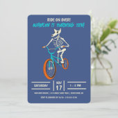 Invitation Werewolf Skeleton on a BMX Bike Boys Birthday (Debout devant)