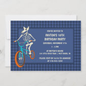 Invitation Werewolf Skeleton on a BMX Bike Horizontal Boys (Devant)