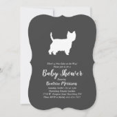 Invitation West Highland Terrier Chien Baby shower Westie (Devant)