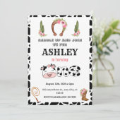 Invitation Western 1st Baby Girl rodéo (Debout devant)