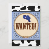 Invitation Western, Anniversaire de Cowboy (Dos)