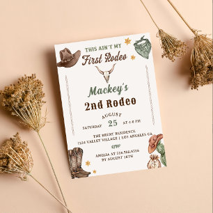 Invitation Western Anniversaire Party Rustique