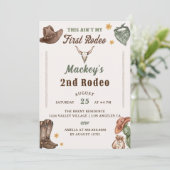 Invitation Western Anniversaire Party Rustique (Debout devant)