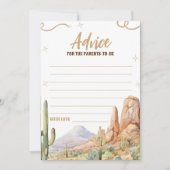 Invitation Western Baby Shower Advice Card (Devant)