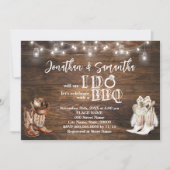 Invitation Western BBQ Avant De Faire Couples Douche Pays (Devant)