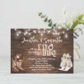 Invitation Western BBQ Avant De Faire Couples Douche Pays (Debout devant)