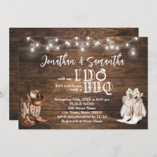 Invitation Western BBQ Avant De Faire Couples Douche Pays