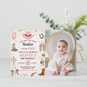 Invitation Western Birthday Rustic 2e fête d'anniversaire Pho (Debout devant)