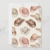 Invitation Western Blond Cowgirl Casquette Anniversaire (Dos)